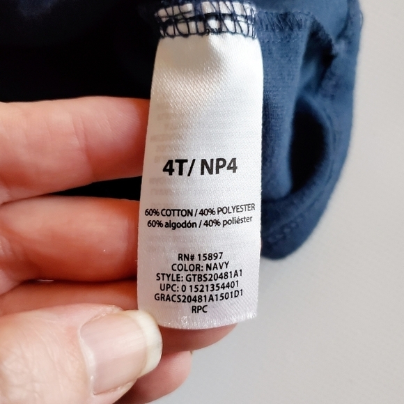 K1135 * Garanimals Shark Short Sleeve Pullover Style Hoodie Blue 4T - Picture 5 of 8